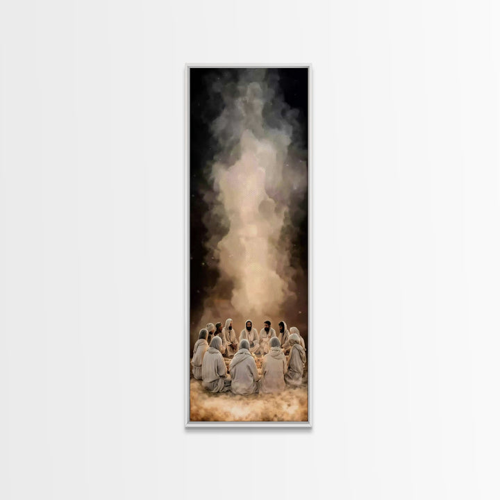 Desert Night Assembly - Framed Canvas Print - Skinny Art - Christian Art Canvas - Christian Wall Art - Jesus Painting - Christian Art