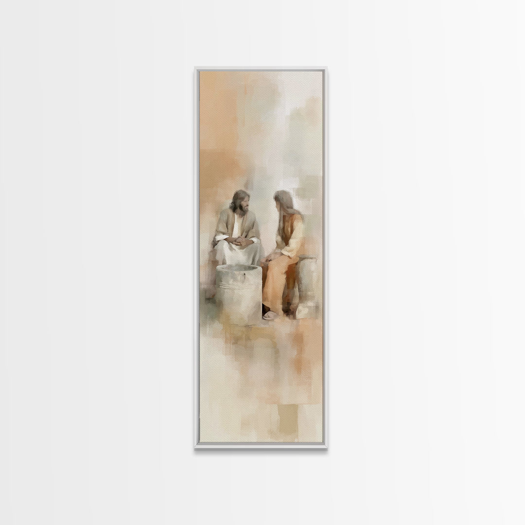 City Well Blessing – Framed Canvas Print – Narrow Art – Christian Wall Art – Christian Art Canvas – Jesus Painting – Christian Art