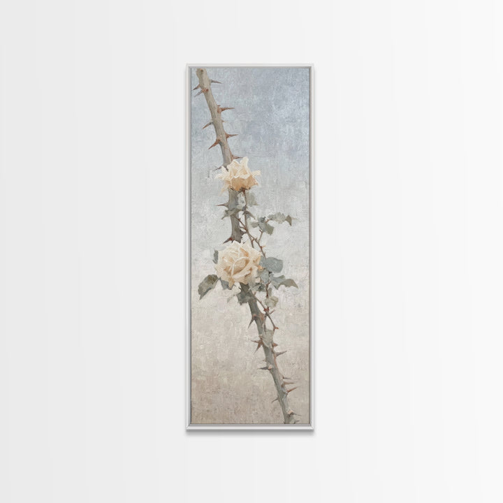 Thorns And Mercy | Framed Canvas Print | Christian Art Canvas | Christian Wall Art | Christian Gift | Christian Decoration | Narrow Art