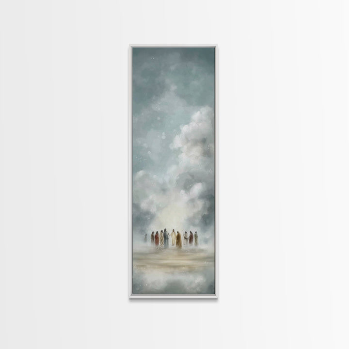 Clouds Of Wonder – Framed Canvas Print – Skinny Art – Christian Art Canvas – Christian Wall Art – Jesus Painting – Christmas Art
