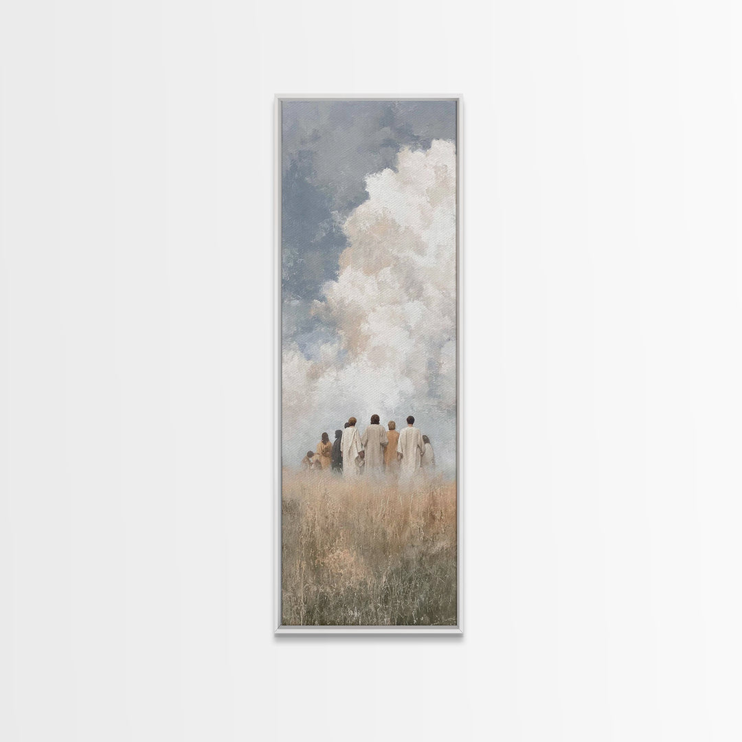 Hopeful Horizon – Framed Canvas Print – Tall Narrow Wall Art – Christian Art Canvas – Christian Wall Art – Jesus Painting – Christmas Art