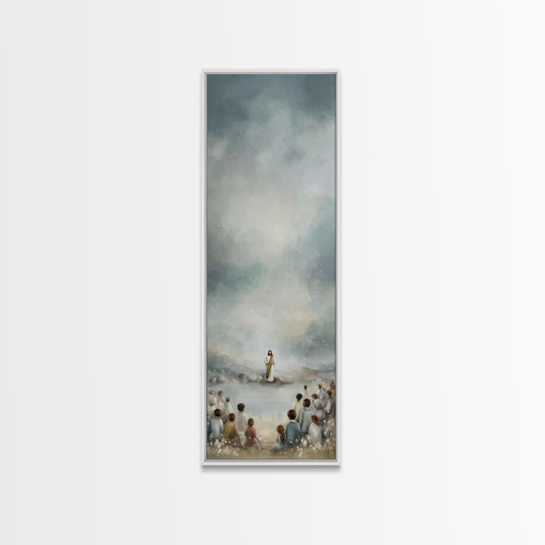 Twilight Of Grace – Framed Canvas Print – Tall Skinny Art Print – Christian Painting – Christian Wall Art – Christian Art Canvas – Christma