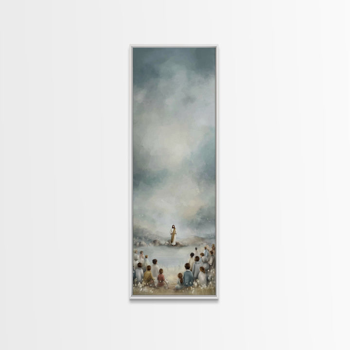 Twilight Of Grace – Framed Canvas Print – Tall Skinny Art Print – Christian Painting – Christian Wall Art – Christian Art Canvas – Christma