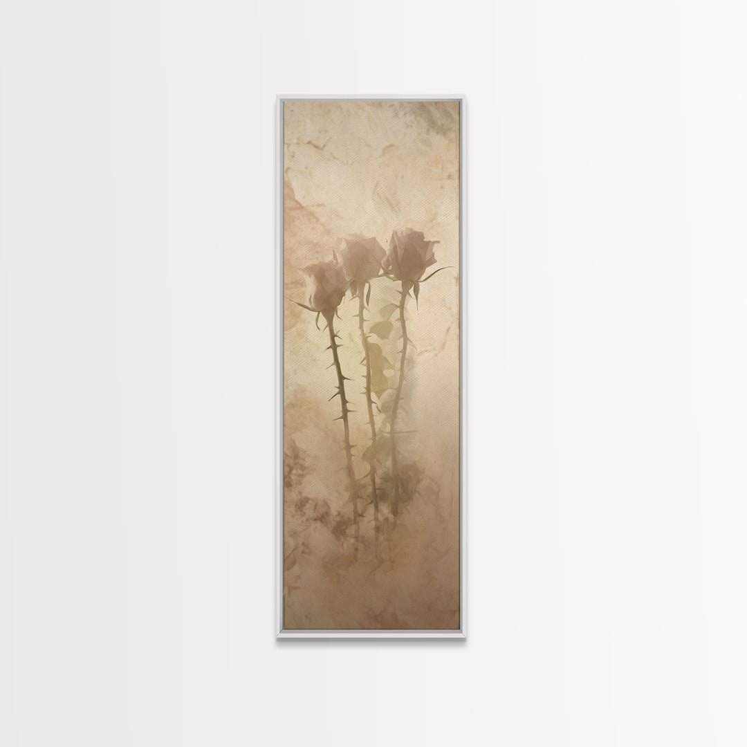 Thorns Of Mercy | Framed Canvas Print | Skinny Art | Christian Art Canvas | Christian Wall Art | Subtle Christian Art | Modern Christian Ar