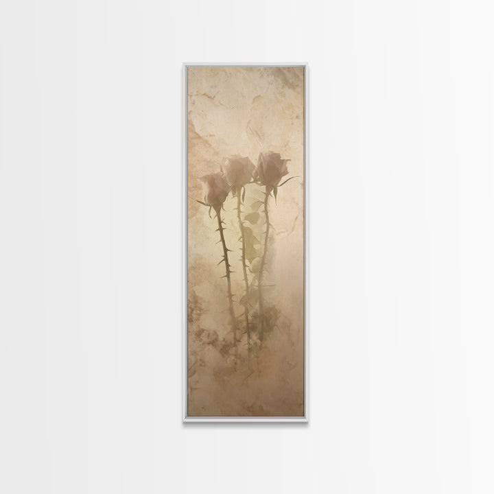 Thorns Of Mercy | Framed Canvas Print | Skinny Art | Christian Art Canvas | Christian Wall Art | Subtle Christian Art | Modern Christian Ar
