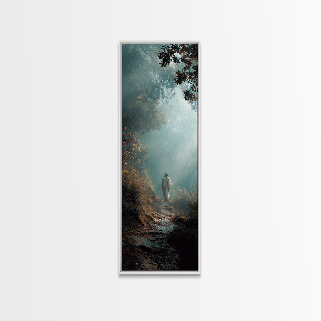 Pathway Of Mercy | Framed Canvas Print | Christian Art Canvas | Jesus Painting | Skinny Art | Christian Wall Art