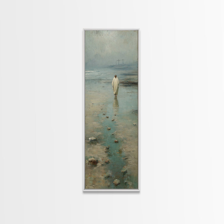 Light Of Hope – Framed Canvas Print – Jesus Painting – Christian Wall Art – Christmas Art – Tall Skinny Art Print – Christian Art Canvas