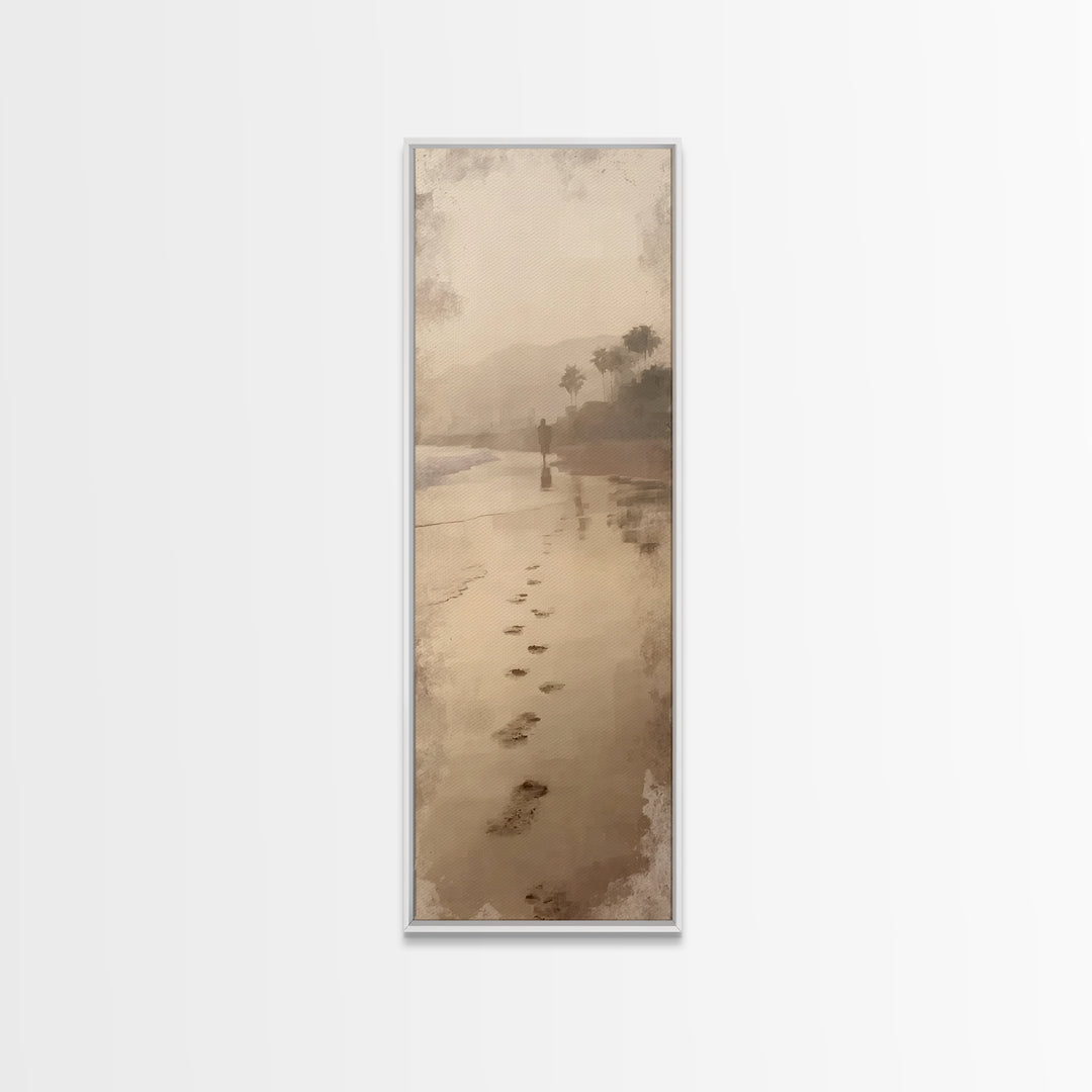 Horizon Of Mercy – Framed Canvas Print – Tall Skinny Art Print – Christian Art Canvas – Christmas Art – Christian Wall Art – Jesus Painting