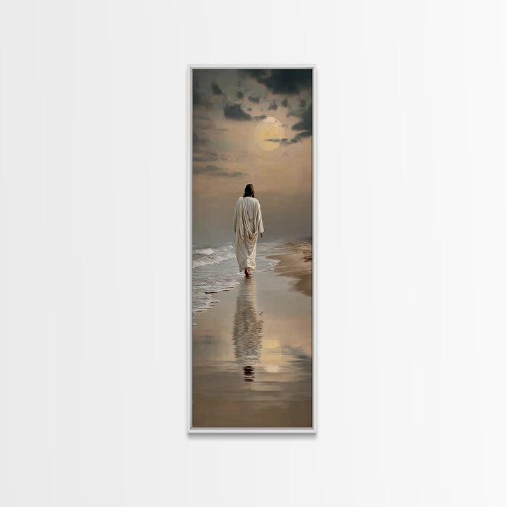 Eternal Guiding Path – Framed Canvas Print – Christian Art Canvas – Christian Wall Art – Jesus Painting – Christmas Art – Tall Skinny Art P