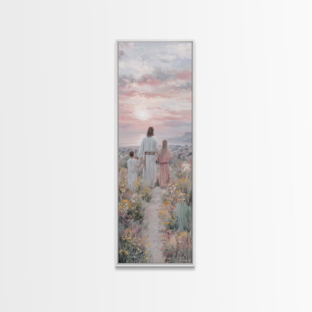 Field Of Blessings – Framed Canvas Print – Christian Wall Art – Christian Painting – Narrow Art – Framed Christmas Art – Jesus Painting
