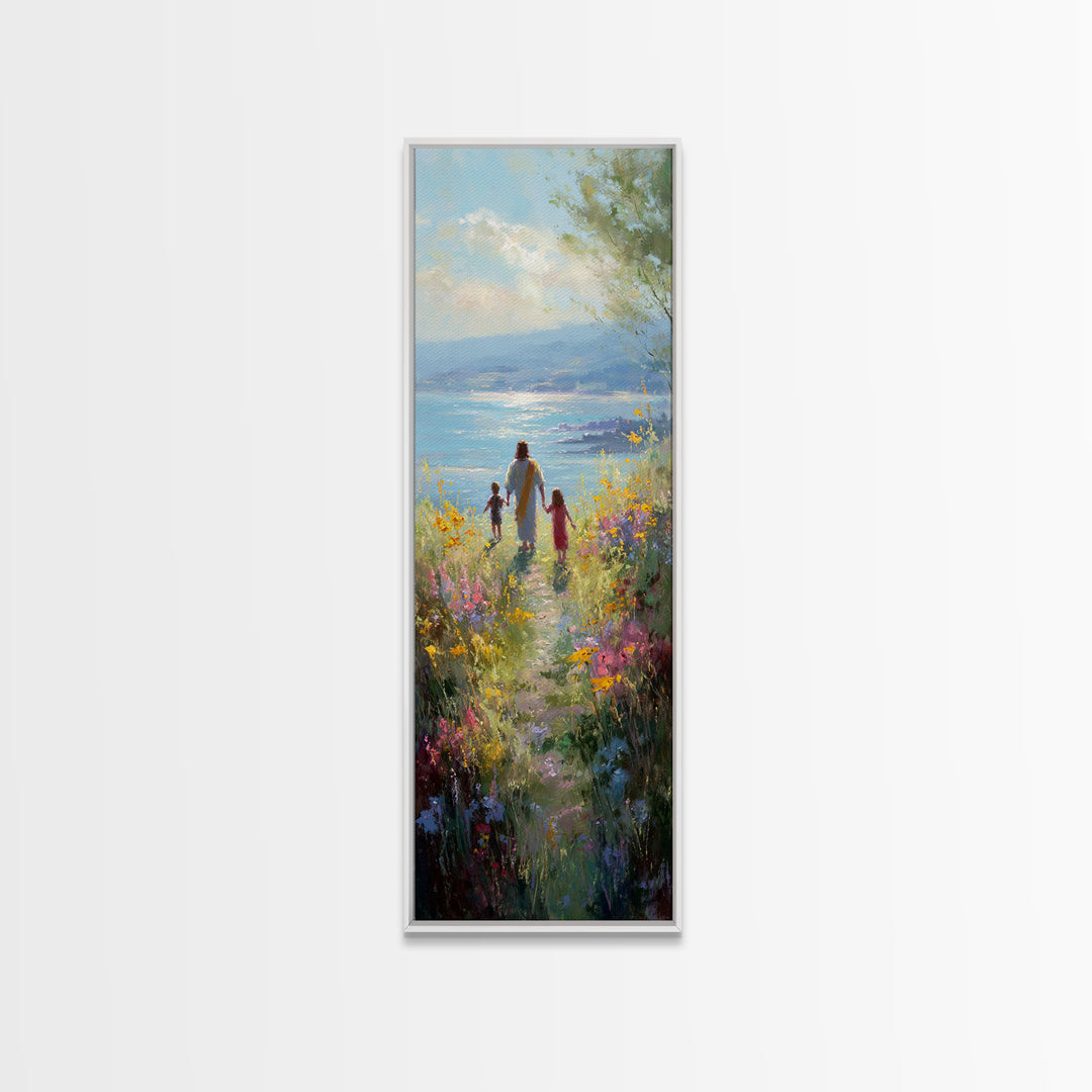 Path Of Grace – Framed Canvas Print – Christian Wall Art – Jesus Painting – Narrow Art – Christian Art Canvas – Christian Christmas Art – C