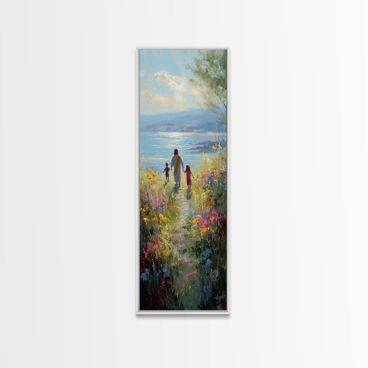 Path Of Grace – Framed Canvas Print – Christian Wall Art – Jesus Painting – Narrow Art – Christian Art Canvas – Christian Christmas Art – C