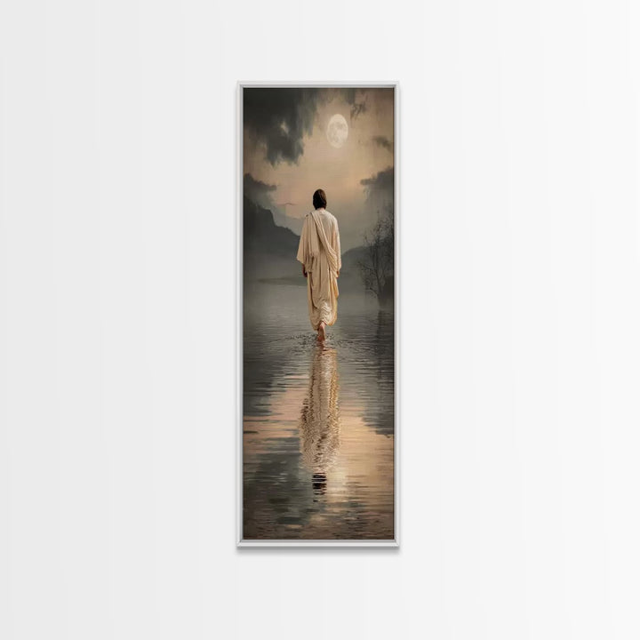 Mist Of Comfort, Framed Canvas Print, Christian Decorations, Narrow Art, Jesus Art Print, Christian Christmas Art, Unique Christian Art, Ch