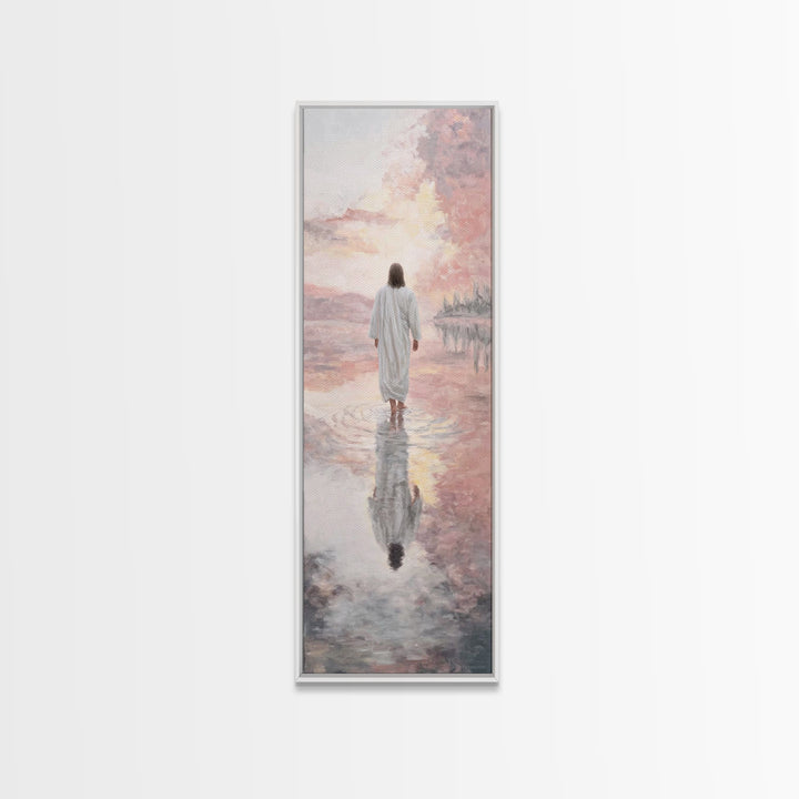 Guided By Light – Framed Canvas Print – Christian Art Canvas – Skinny Art – Jesus Art Print – Modern Christian Painting – Christian Christm