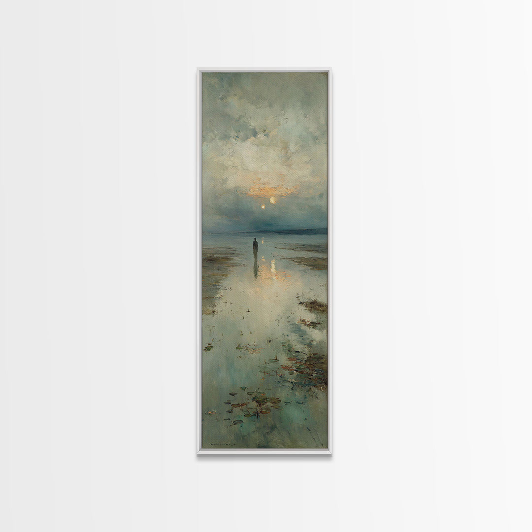Light Of Peace – Framed Canvas Print – Narrow Art – Christian Wall Art – Jesus Painting – Christian Art Canvas – Christmas Art