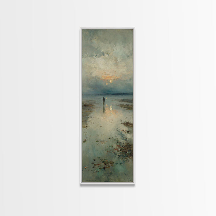 Light Of Peace – Framed Canvas Print – Narrow Art – Christian Wall Art – Jesus Painting – Christian Art Canvas – Christmas Art