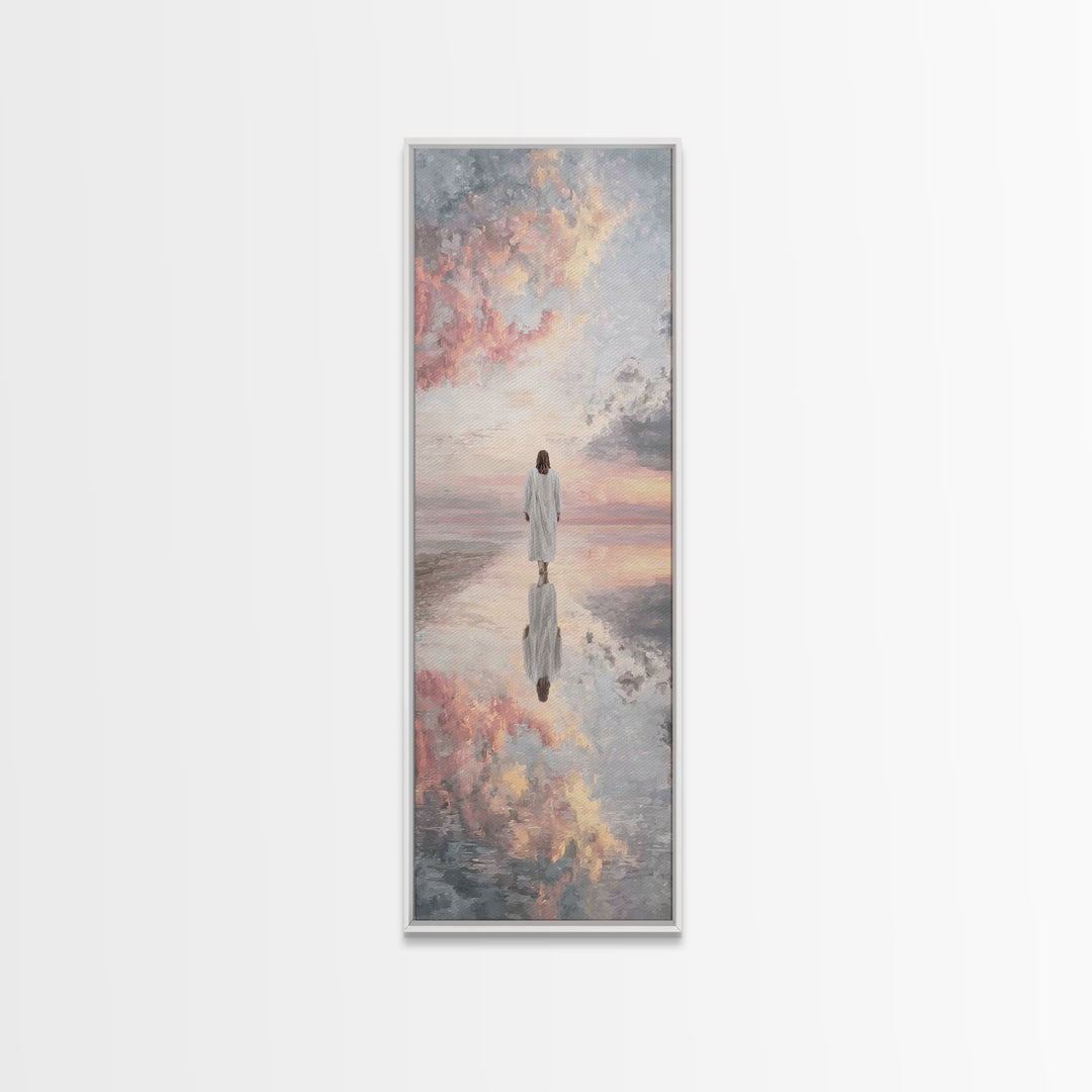 Shepherd’s Comfort – Framed Canvas Print – Skinny Art – Christian Art Canvas – Jesus Painting – Christian Wall Art – Christmas Art