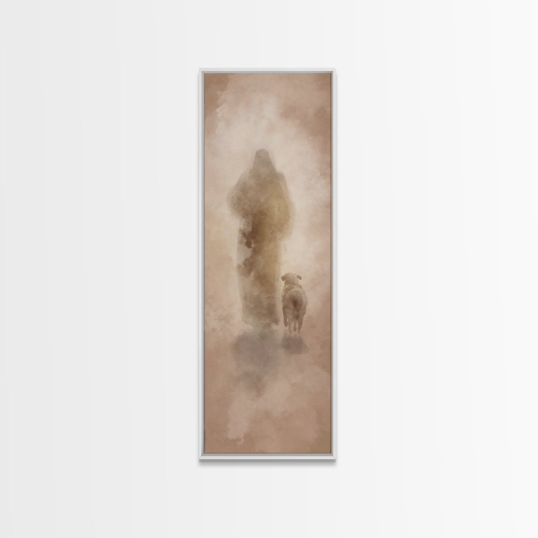 Forest Of Grace – Framed Canvas Print – Tall Skinny Art Print – Christian Wall Art – Jesus Painting – Christian Canvas – Christmas Art