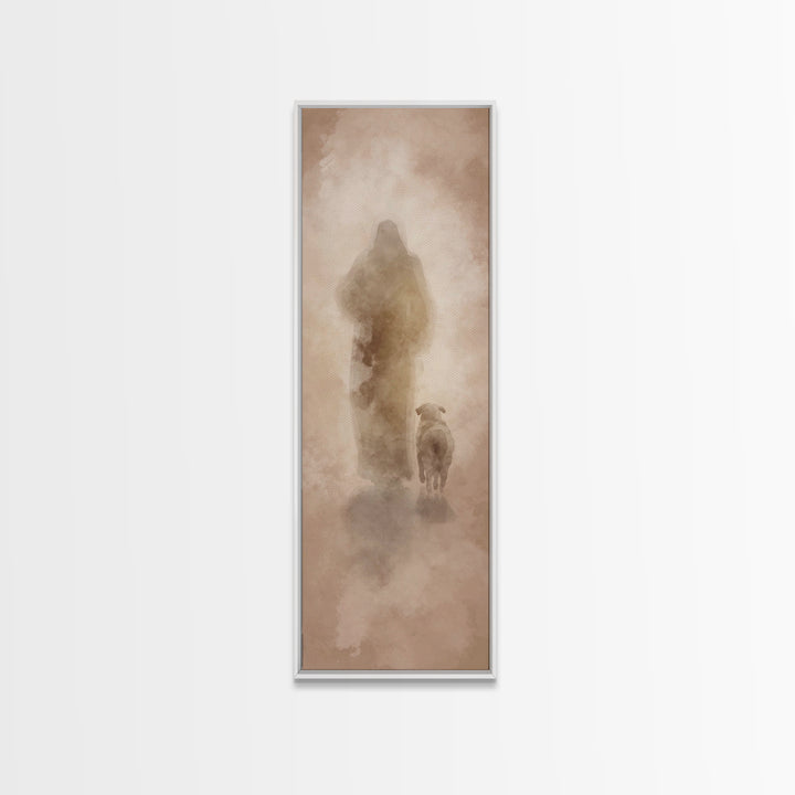 Forest Of Grace – Framed Canvas Print – Tall Skinny Art Print – Christian Wall Art – Jesus Painting – Christian Canvas – Christmas Art