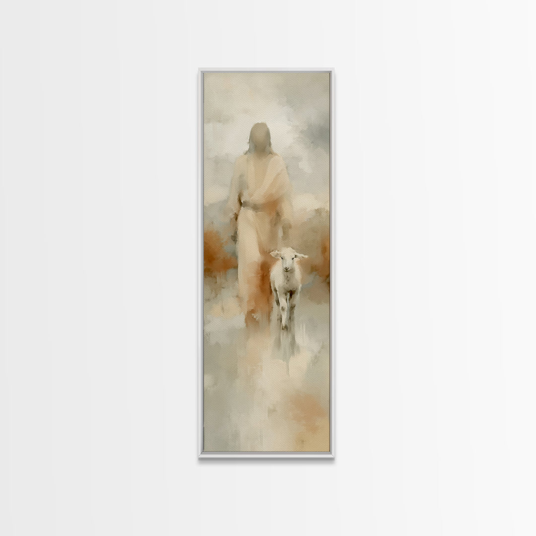 Soft Glory – Framed Canvas Print – Skinny Art – Christian Wall Art – Jesus Painting – Christian Art Canvas – Christmas Art