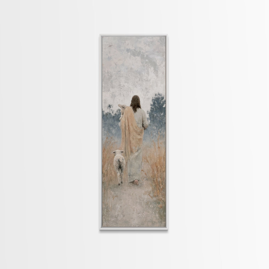 The Shepherd’s Road – Framed Canvas Print – Skinny Art – Christian Art Canvas – Jesus Painting – Christian Wall Art – Christian Art – Chris