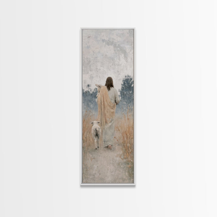 The Shepherd’s Road – Framed Canvas Print – Skinny Art – Christian Art Canvas – Jesus Painting – Christian Wall Art – Christian Art – Chris