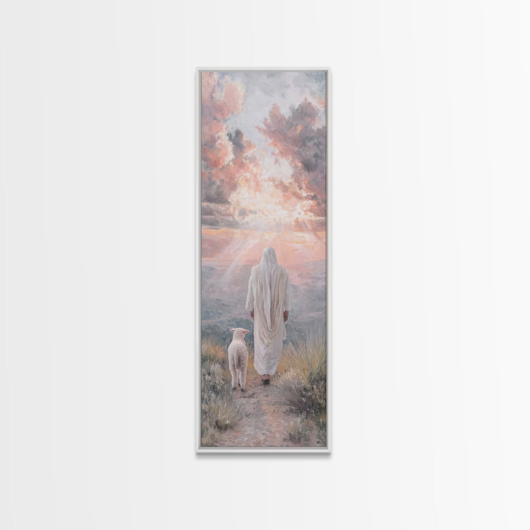 Radiant Morning Shelter - Framed Canvas Print - Narrow Art - Christian Art Canvas - Christian Painting - Jesus Painting