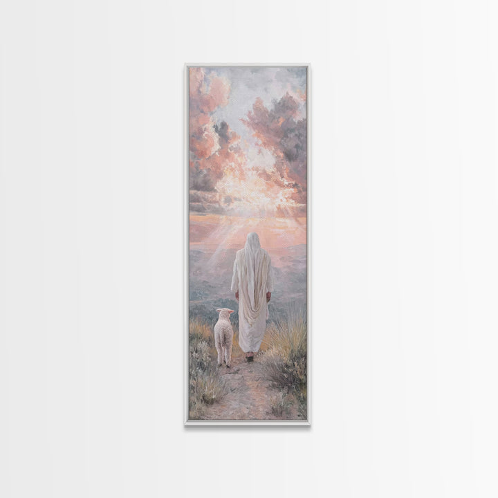 Radiant Morning Shelter - Framed Canvas Print - Narrow Art - Christian Art Canvas - Christian Painting - Jesus Painting