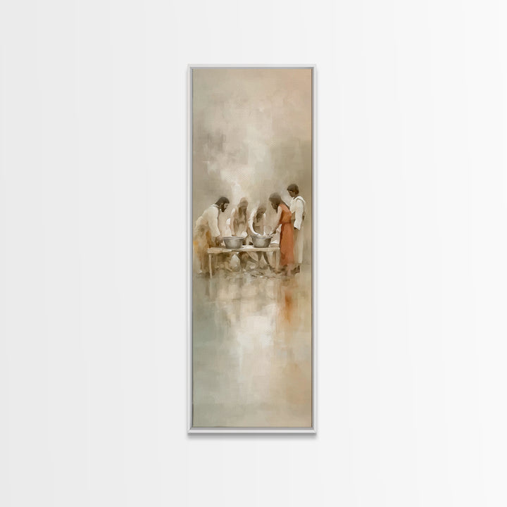 Gathering Of Blessings | Framed Canvas Print | Christian Wall Art | Christian Art Canvas | Christian Painting | Christian Decor | Tall Narr