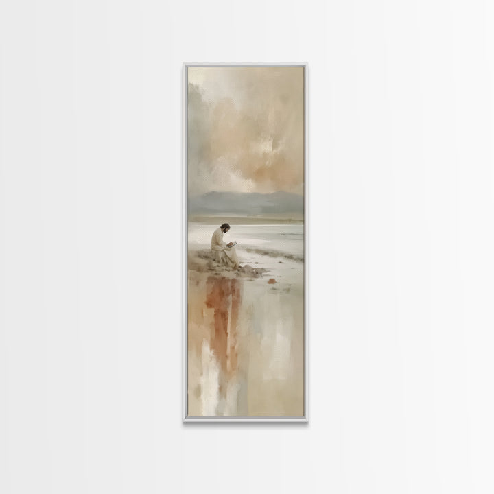 Blessed Mother Joy - Framed Canvas Print - Skinny Art - Christian Art Canvas - Christian Christmas Art - Christian Wall Art - Jesus Art