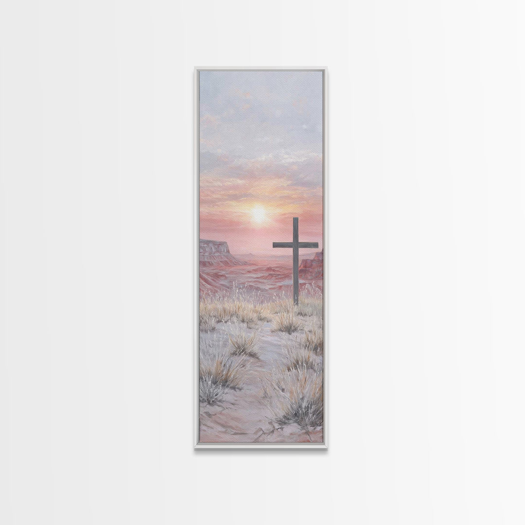 Sunrise Of Grace – Framed Canvas Print – Skinny Art – Christian Wall Art – Christian Art Canvas – Christian Decoration – Abstract Christian