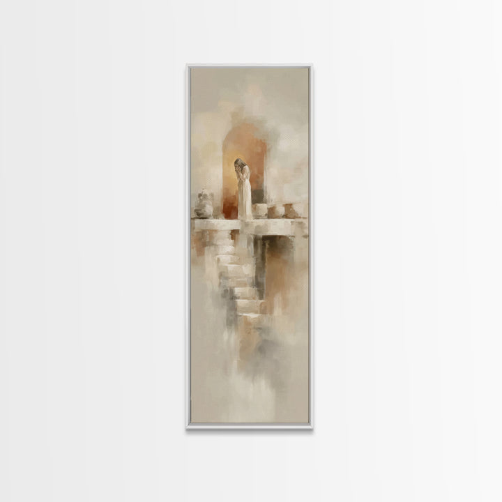 Dawn Of Mercy – Framed Canvas Print – Tall Narrow Wall Art – Christian Wall Art – Christian Art Canvas – Jesus Painting – Christian Decor