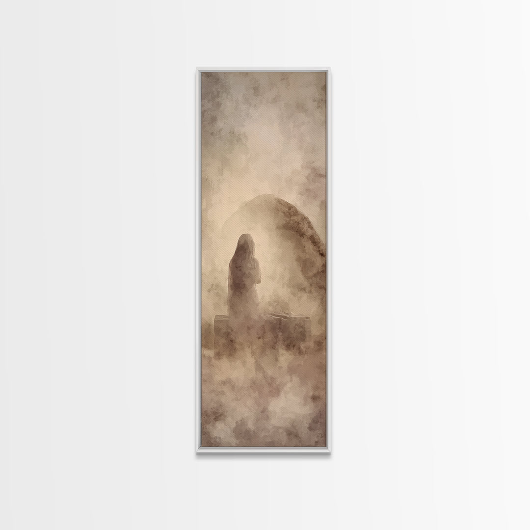 Heavenly Vigil | Framed Canvas Print | Skinny Art | Christian Art | Christian Wall Art | Christian Painting | Christian Art Canvas