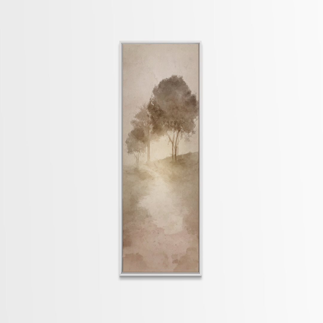 Autumn Stillness, Framed Canvas Print, Tall Skinny Art Print, Christian Art, Christian Painting, Christian Art Canvas, Christian Wall Art