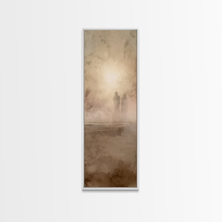 Sacred Horizon | Framed Canvas Print | Christian Wall Art | Tall Skinny Art Print | Christian Art Canvas | Christmas Art