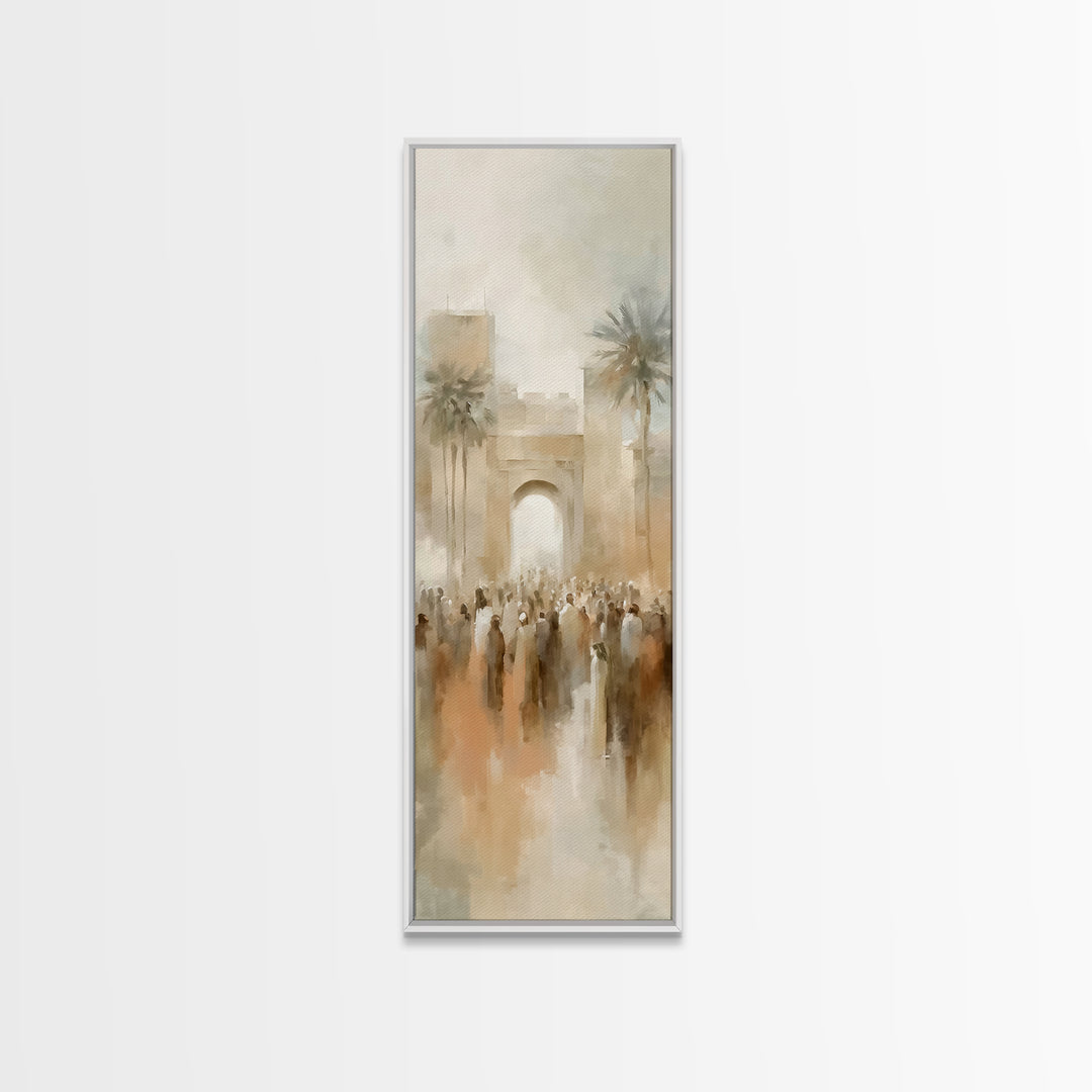Gate Of Hosanna – Framed Canvas Print – Skinny Art – Christian Wall Art – Christian Art Canvas – Christian Christmas Art – Jesus Painting