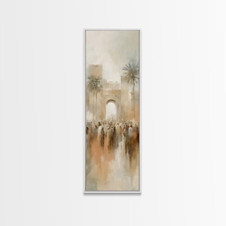 Gate Of Hosanna – Framed Canvas Print – Skinny Art – Christian Wall Art – Christian Art Canvas – Christian Christmas Art – Jesus Painting