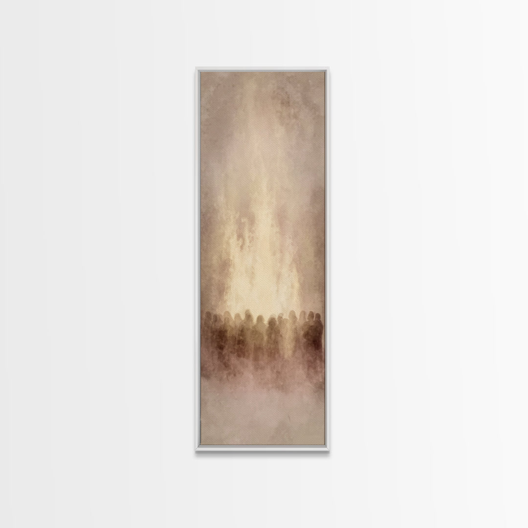 Heaven’s Gentle Path – Framed Canvas Print – Skinny Art – Christian Painting – Jesus Wall Art – Christian Art Gift – Christmas Art Prints