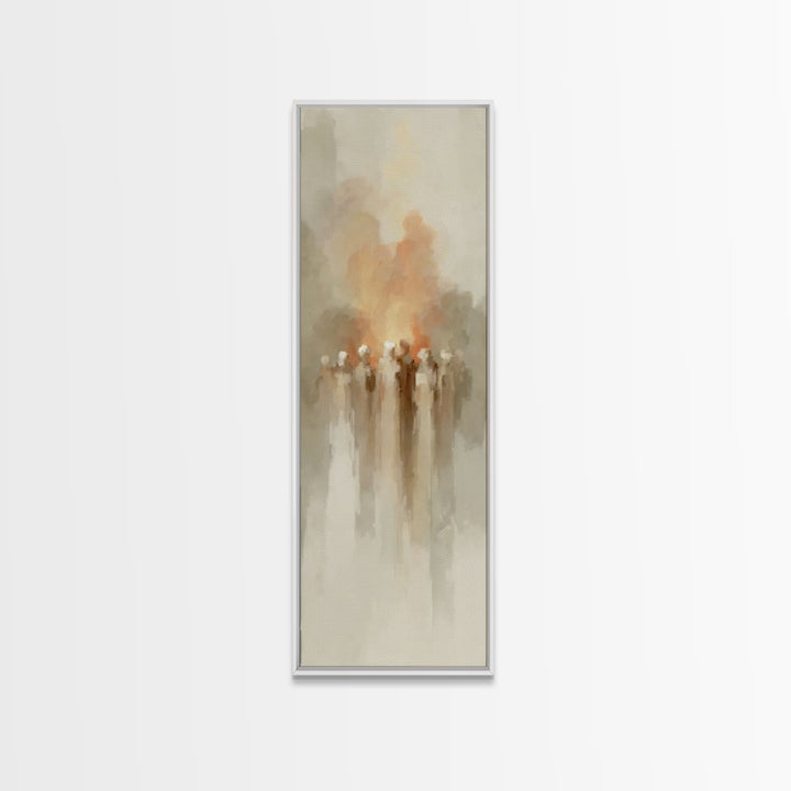 Sacred Gathering – Framed Canvas Print – Tall Narrow Wall Art – Christian Wall Art – Christian Art Canvas – Jesus Painting – Christian Deco