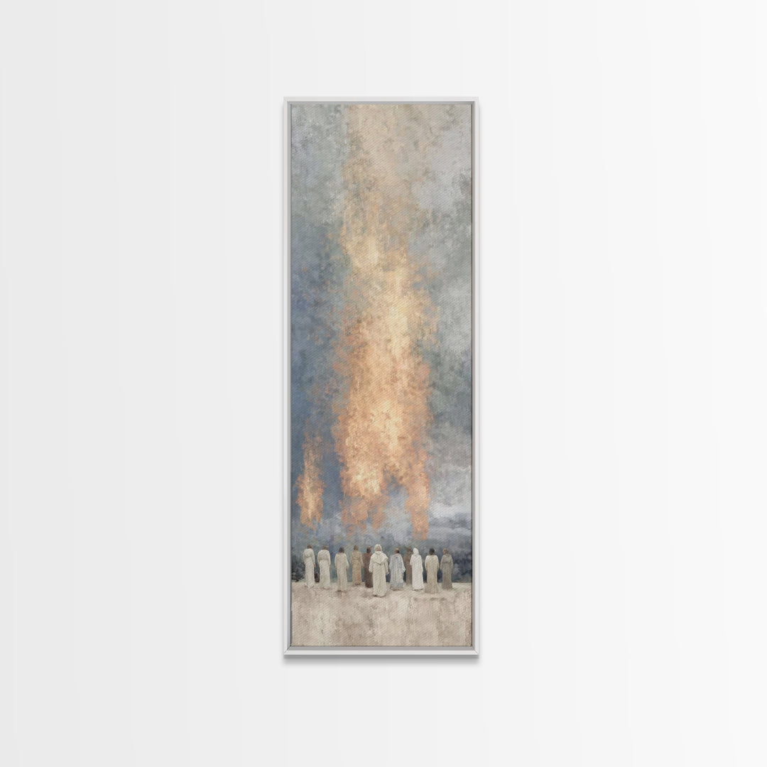 Cloudborne Glory, Framed Canvas Print, Tall Skinny Art Print, Christian Art Canvas, Jesus Painting, Christian Wall Art, Christian Decor