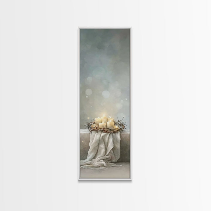 Circle Of Hope | Framed Canvas Print | Christian Christmas Art | Christian Wall Art | Narrow Art | Framed Christmas Art | Christian Art Can