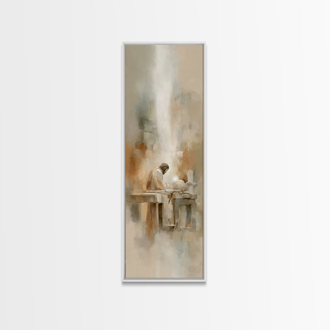 Sacred Craft – Framed Canvas Print – Skinny Art – Christian Art Canvas – Christian Wall Art – Jesus Painting – Modern Christian Art