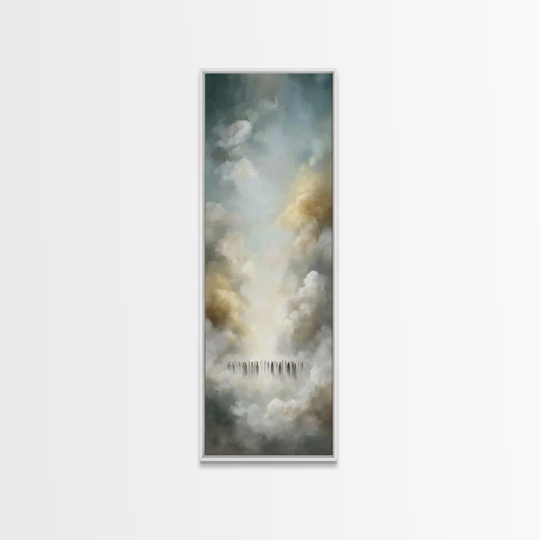 Ascension Crowd Reverence – Framed Canvas Print – Skinny Art – Christian Art Canvas – Christian Painting – Christian Wall Art – Christian C