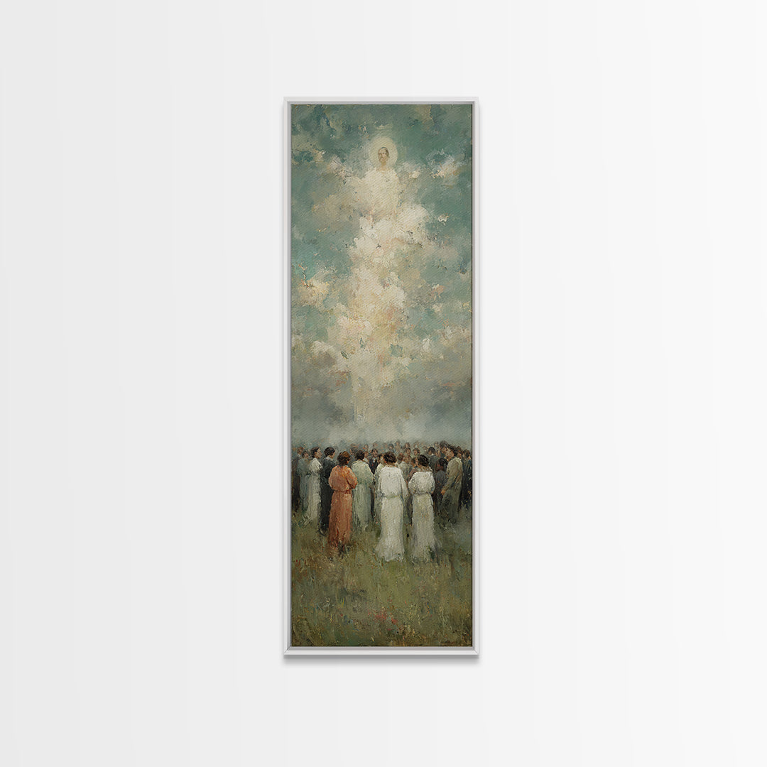 Gathered In Light – Framed Canvas Print – Narrow Art – Christian Wall Art – Christian Art – Christian Art Canvas – Christian Painting – Chr