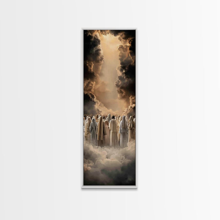 Celestial Summit – Framed Canvas Print – Tall Narrow Wall Art – Christian Art – Christian Art Canvas – Jesus Art Print – Christian Painting