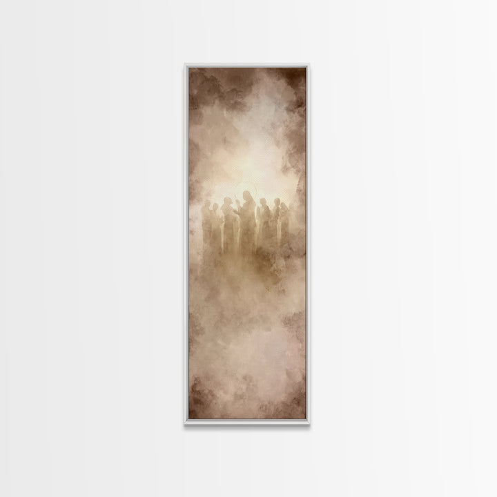 Cloudborn Halo Light – Framed Canvas Print – Tall Skinny Art Print – Christian Wall Art – Christian Art Canvas – Jesus Art Print – Christia