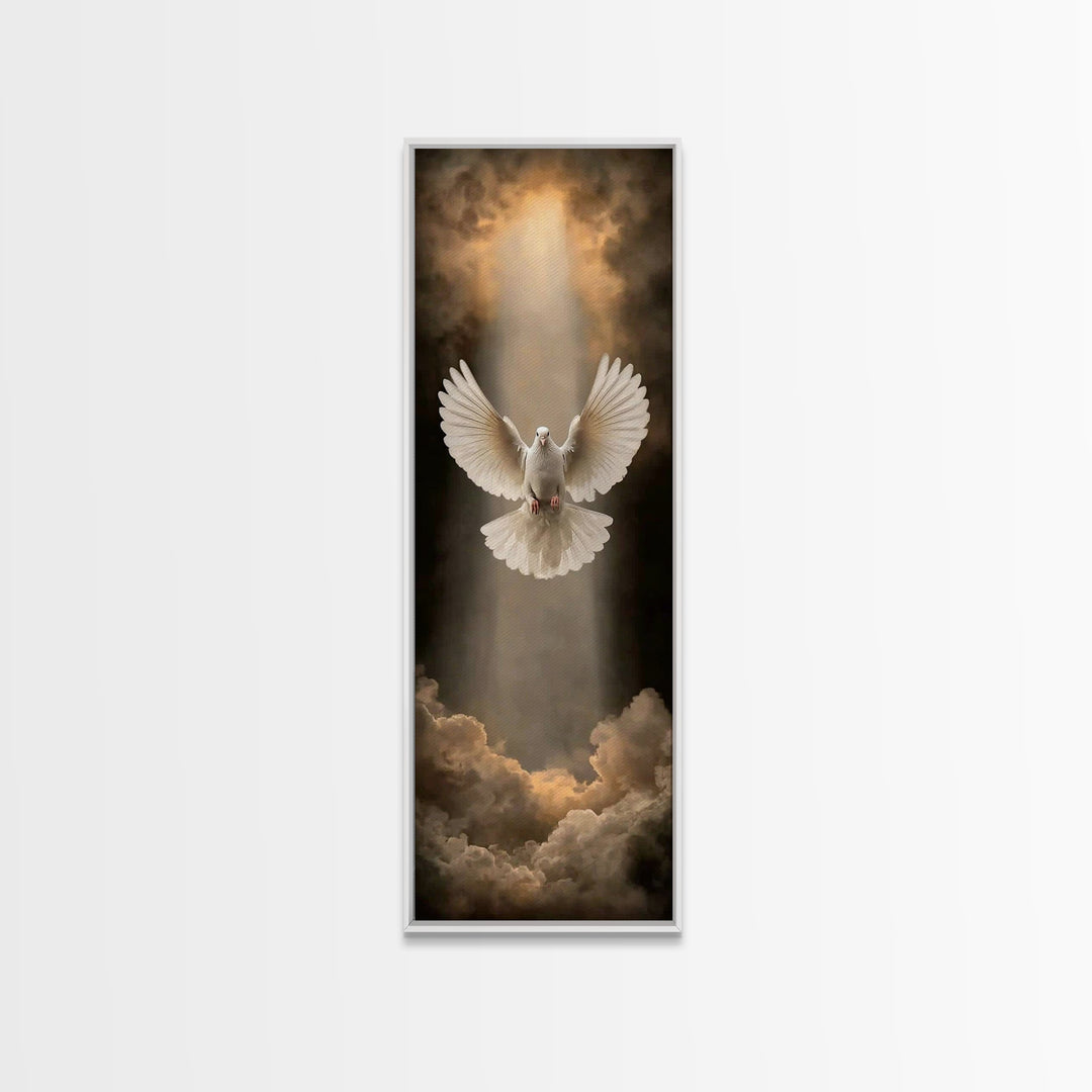Glory In The Clouds, Framed Canvas Print, Christian Wall Art, Christian Art Work, Narrow Art, Modern Christian Art, Christian Christmas Dec