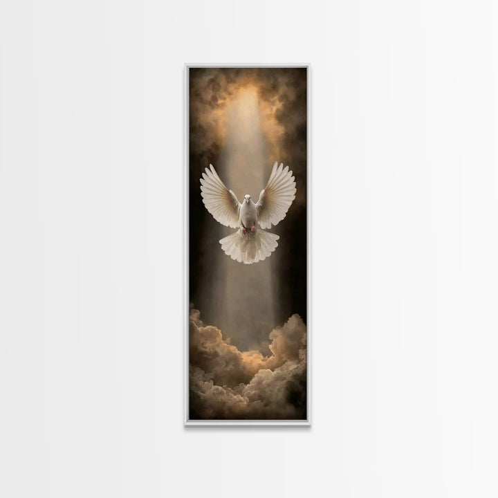 Glory In The Clouds, Framed Canvas Print, Christian Wall Art, Christian Art Work, Narrow Art, Modern Christian Art, Christian Christmas Dec