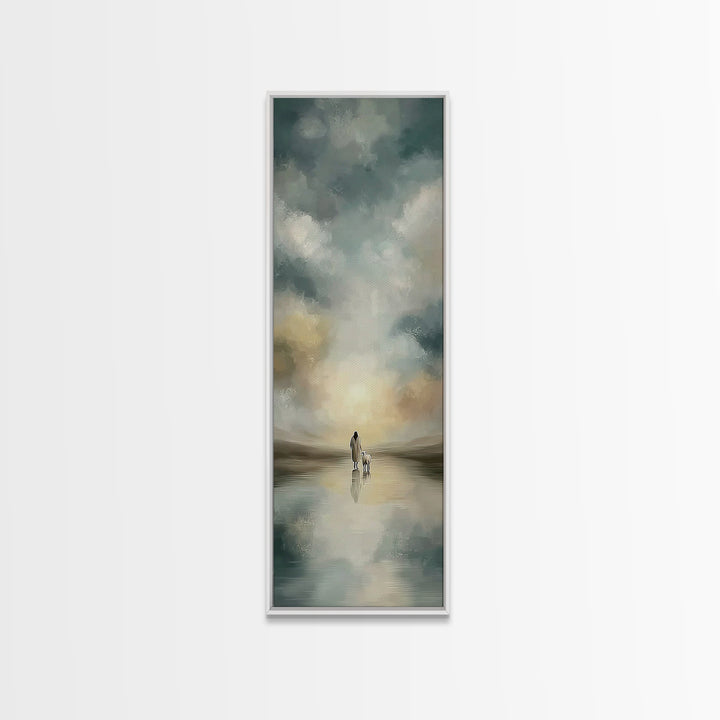 Heaven’s Gentle Road – Framed Canvas Print – Christian Art – Jesus Painting – Christian Wall Art – Tall Narrow Wall Art – Christian Art Can