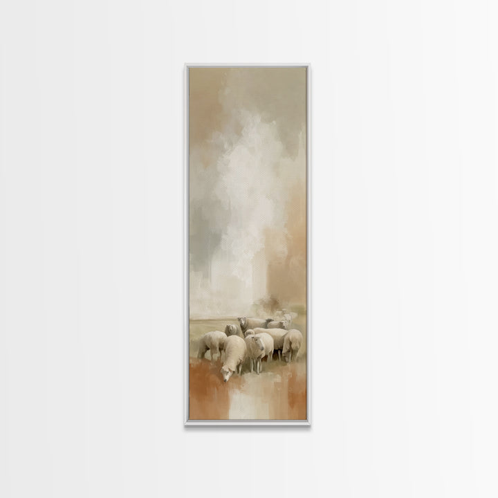 Quiet Field Stillness,Framed Canvas Print,Christian Art Work,Tall Narrow Wall Art,Christmas Art Prints,Christian Art Canvas,Jesus Painting